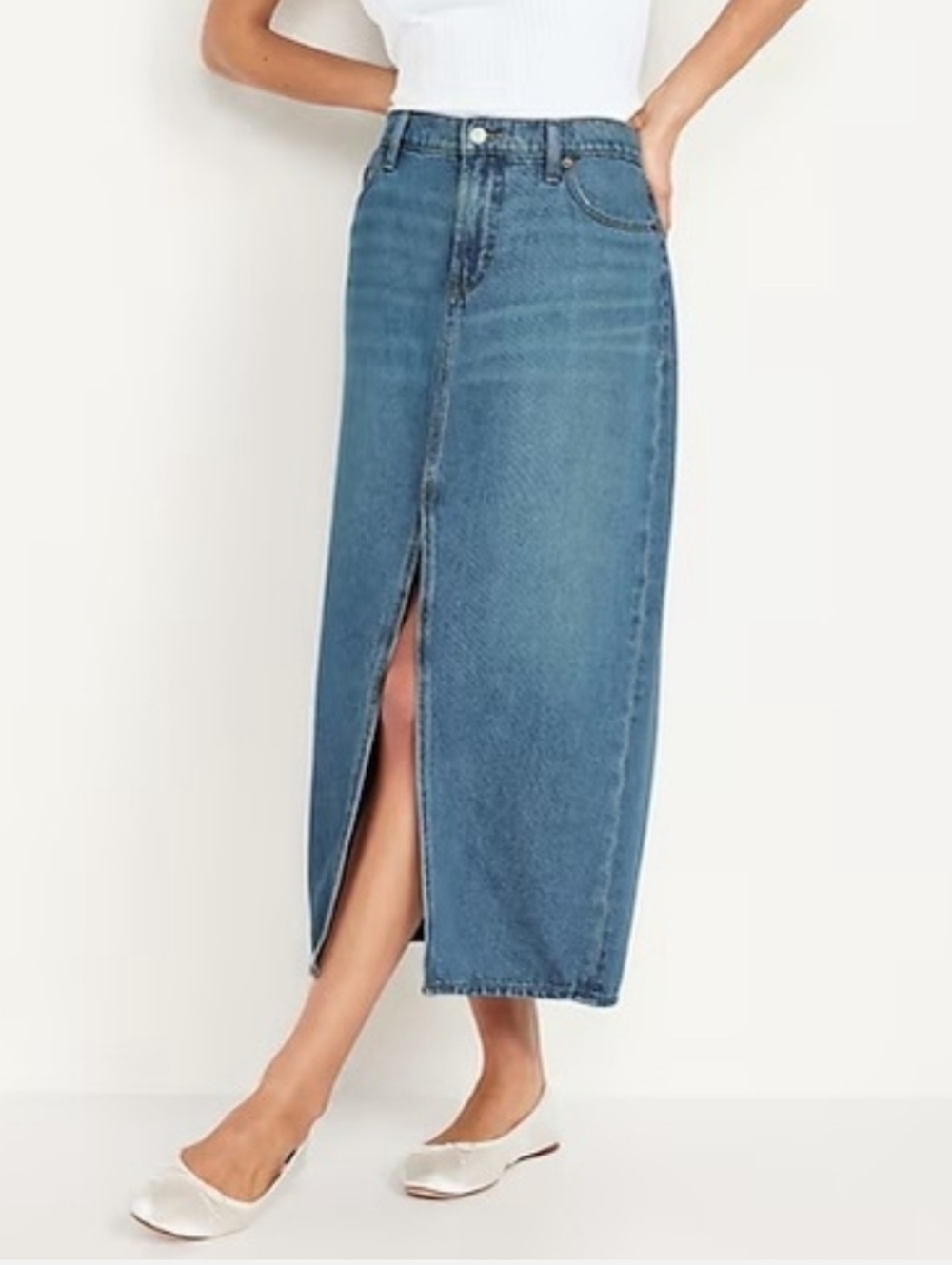Old Navy Drapey Denim Skirt NWT